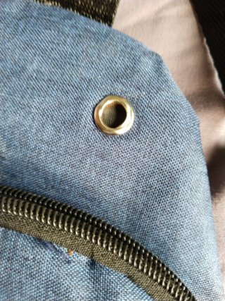 Bandolera cruzada azul