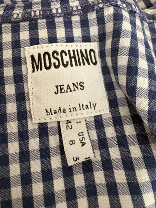 Top Moschino Jeans Vichy Blu/Bianco
