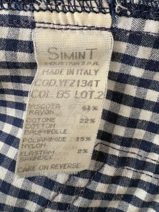 Top Moschino Jeans Vichy Blu/Bianco