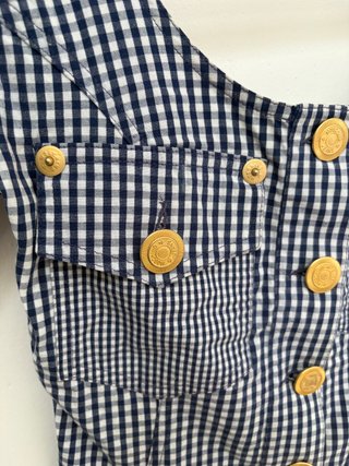 Top Moschino Jeans Vichy Blu/Bianco