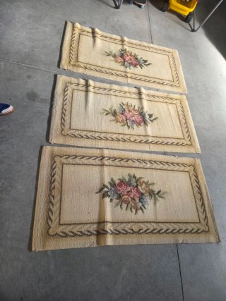 Juego de 3 alfombras florales