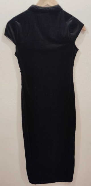 Vestido chino terciopelo negro