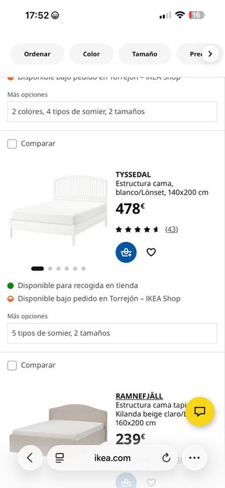 Cama Matrimonio Blanca y Madera
