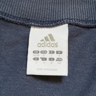 Felpa Adidas zip blu e gialla cotone