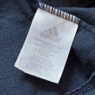 Felpa Adidas zip blu e gialla cotone