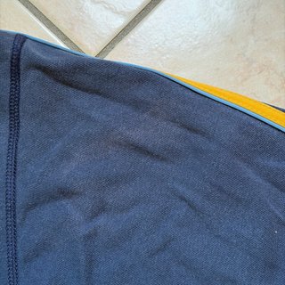 Felpa Adidas zip blu e gialla cotone
