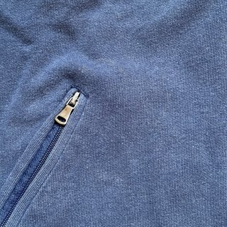 Felpa Adidas zip blu e gialla cotone