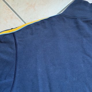 Felpa Adidas zip blu e gialla cotone