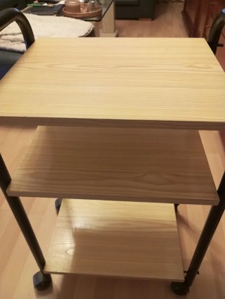 Estantería con ruedas madera y metal