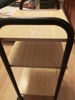 Estantería con ruedas madera y metal