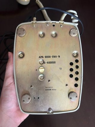 Teléfono Citesa Disco Vintage Beige/Gris