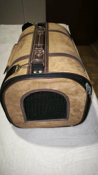 Transportín de mascotas efecto nobuk SIN ESTRENAR