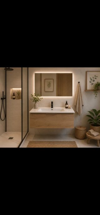 Mueble baño Roble 80x46x26