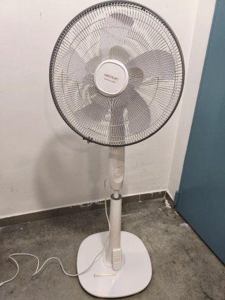 Ventilador de pie Cecotec gris y blanco