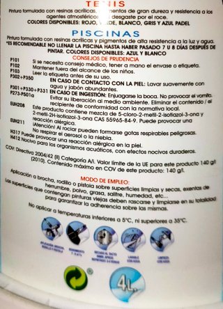 Pintura Piscinas Azul 4L