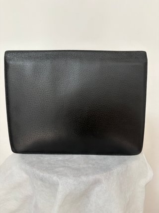 Borsa Franco Moschino Vintage Pelle Nera Bamboo