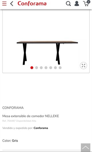 Mesa extensible NELLEKE Conforama