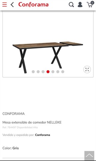 Mesa extensible NELLEKE Conforama