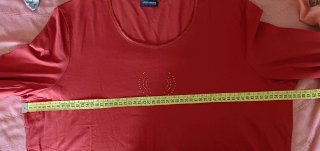 Camiseta manga larga color teja