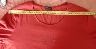 Camiseta manga larga color teja