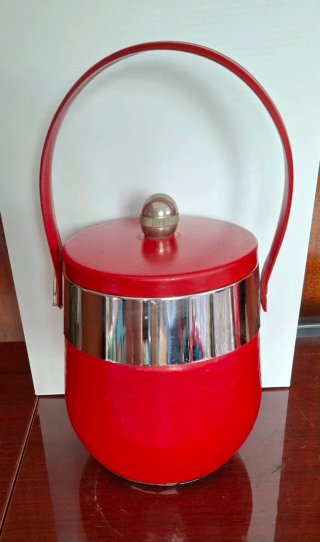 Cubitera Induga Vintage Roja y Plateada