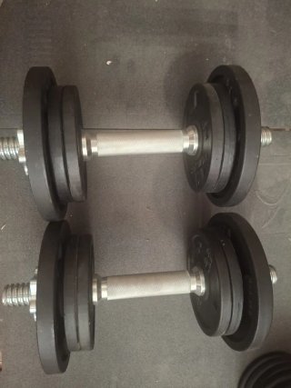 Mancuernas ajustables con discos