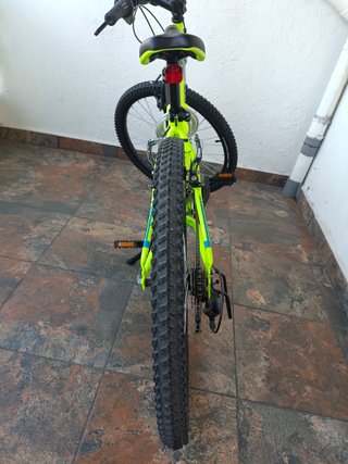 Bicicleta Montaña Rockrider Verde Neón