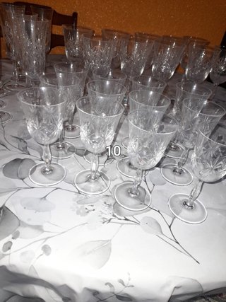 Copas de cristal tallado