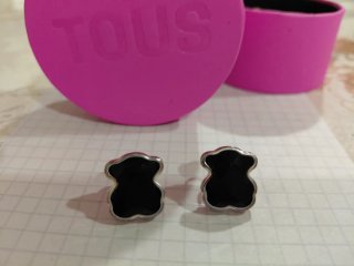 Pendientes Oso TOUS Negro y Plata