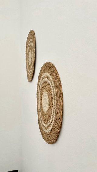 Decoración de Pared de Esparto / Yute (Set de 2 di
