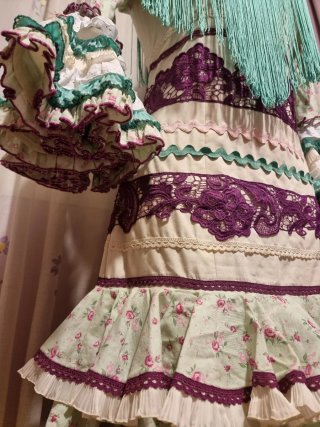Vestido Flamenco Gitana Talla Única