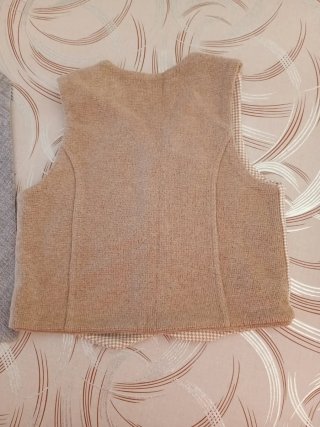 Gilet caldo neonato fantasia pied-de-poule