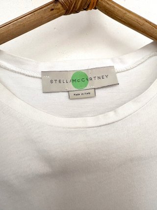 T-shirt Stella McCartney bianca con orso