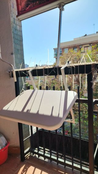 Mesa balcón colgante blanca