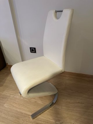 6 Sillas Polipiel Blancas