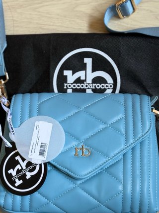 Borsa Tracolla Rocco Barocco Azzurra Trapuntata Nu