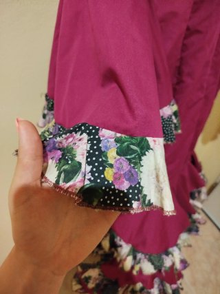 Vestido Flamenca Volantes Estampados buganvilla