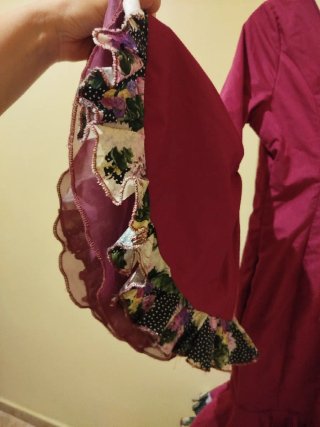 Vestido Flamenca Volantes Estampados buganvilla