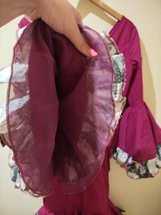 Vestido Flamenca Volantes Estampados buganvilla