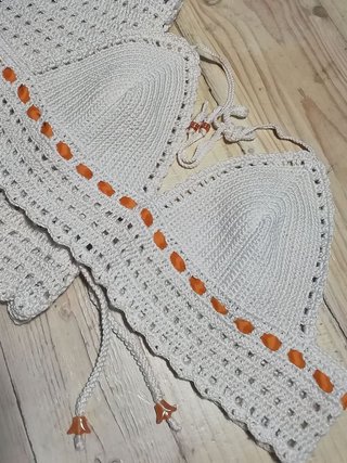 Top y Short a crochet algodón Único T. L / 42