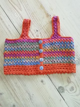 Conjunto top y shorts crochet bebé 18-24 meses