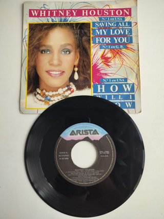 Vinilo Sencillo Whitney Houston Saving All My Love