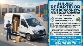 Buscamos autónomo para ruta de paquetería