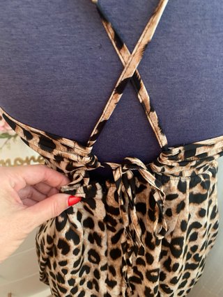 Vestido Animal Print Largo Talla 44