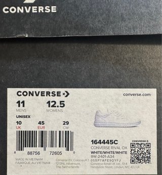 Zapatillas Converse Rival Ox Blancas