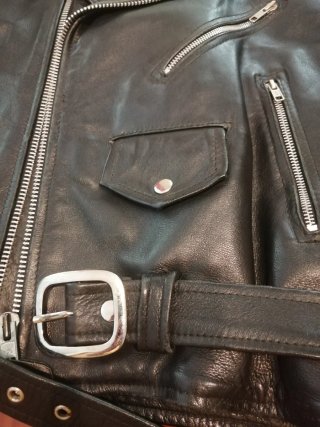 Chaqueta de cuero clásica para moto