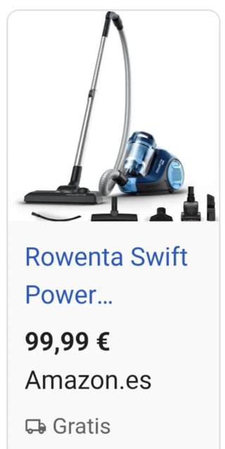 Aspiradora sin bolsa Rowenta Shift Power pvp 99.99