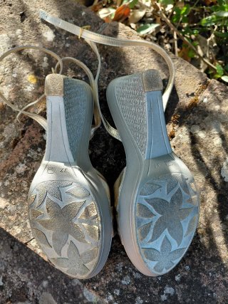 Sandali Marshall donna oro/argento Tg 37