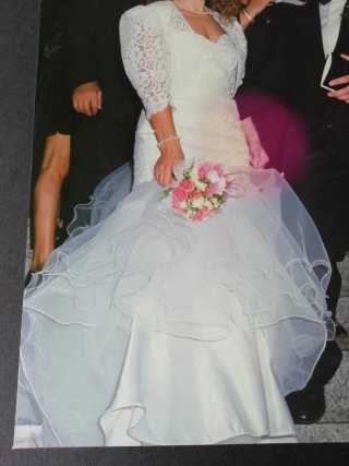 Vestido de Novia de Encaje de Guipur