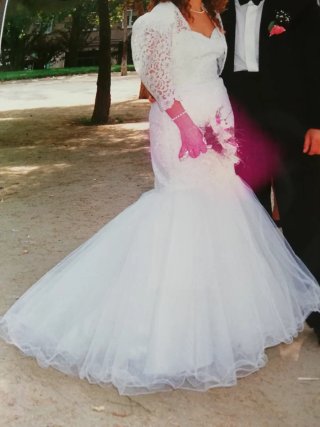 Vestido de Novia de Encaje de Guipur